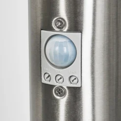 Borne Lumineuse Sessa Nickel Mat, 1 Lumiere, Detecteur De Mouvement
