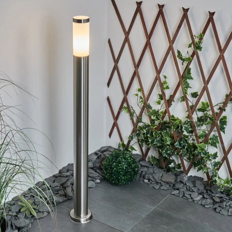 Borne Lumineuse Sessa Nickel Mat, 1 Lumiere