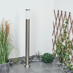 Borne Lumineuse Sessa Nickel Mat, 1 Lumiere