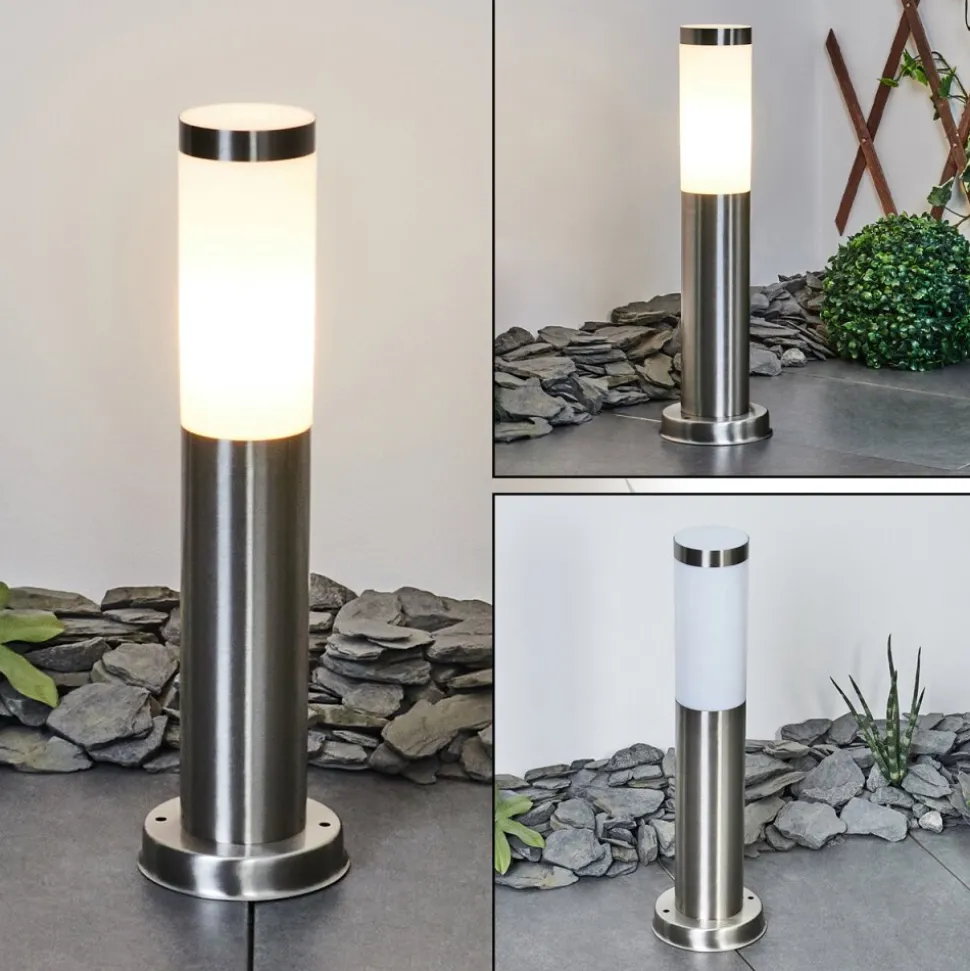 Borne Lumineuse Sessa Nickel Mat, 1 Lumiere