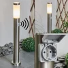 Borne Lumineuse Sessa Nickel Mat, 1 Lumiere, Detecteur De Mouvement