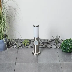 Borne Lumineuse Sessa Nickel Mat, 1 Lumiere