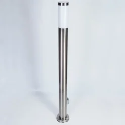 Borne Lumineuse Sessa Nickel Mat, 1 Lumiere