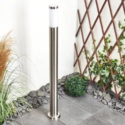 Borne Lumineuse Sessa Nickel Mat, 1 Lumiere