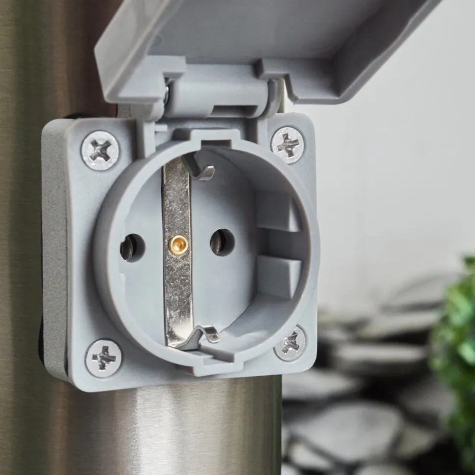 Borne Lumineuse Sessa Nickel Mat, 1 Lumiere