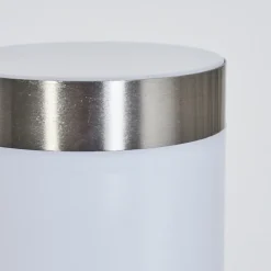 Borne Lumineuse Sessa Nickel Mat, 1 Lumiere, Detecteur De Mouvement