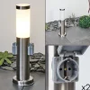 Borne Lumineuse Sessa Nickel Mat, 1 Lumiere