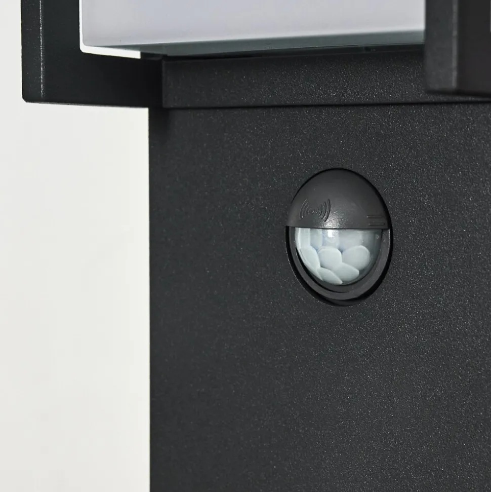 Borne Lumineuse Skove Led Anthracite, 1 Lumiere, Detecteur De Mouvement