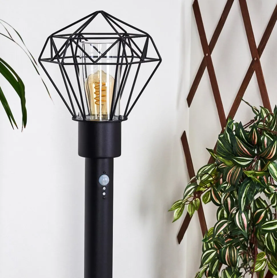 Borne Lumineuse Solda Noir, 1 Lumiere, Detecteur De Mouvement