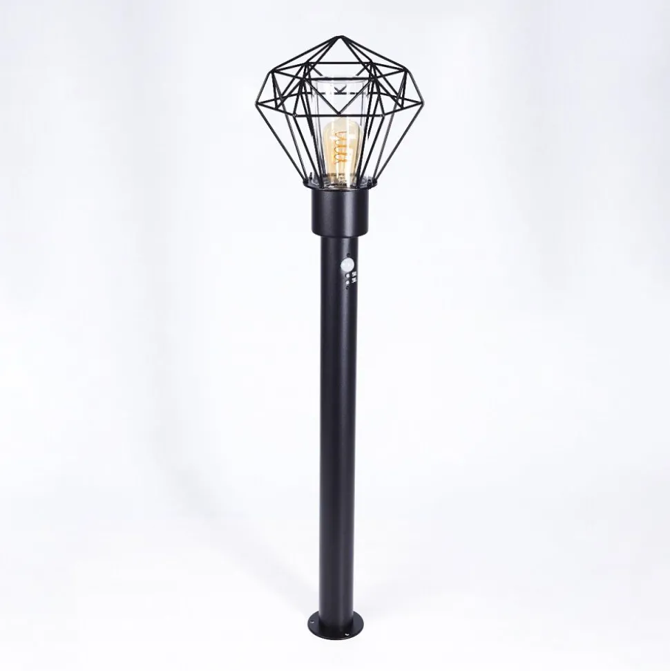 Borne Lumineuse Solda Noir, 1 Lumiere, Detecteur De Mouvement