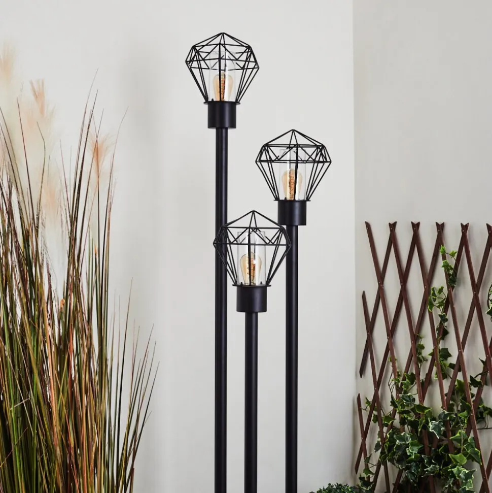 Borne Lumineuse Solda Noir, 3 Lumieres