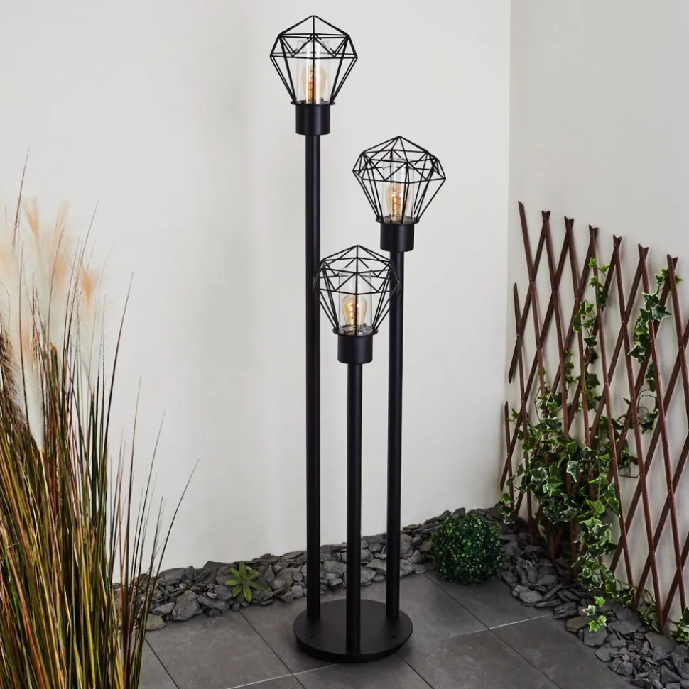 Borne Lumineuse Solda Noir, 3 Lumieres