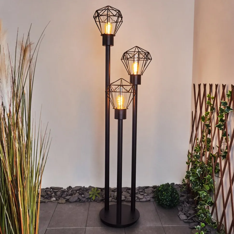 Borne Lumineuse Solda Noir, 3 Lumieres