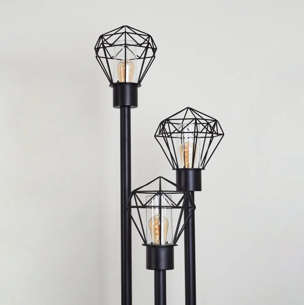 Borne Lumineuse Solda Noir, 3 Lumieres