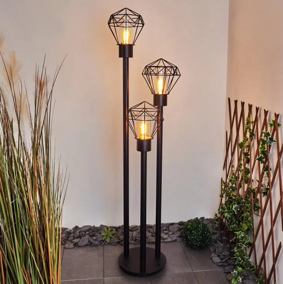Borne Lumineuse Solda Noir, 3 Lumieres