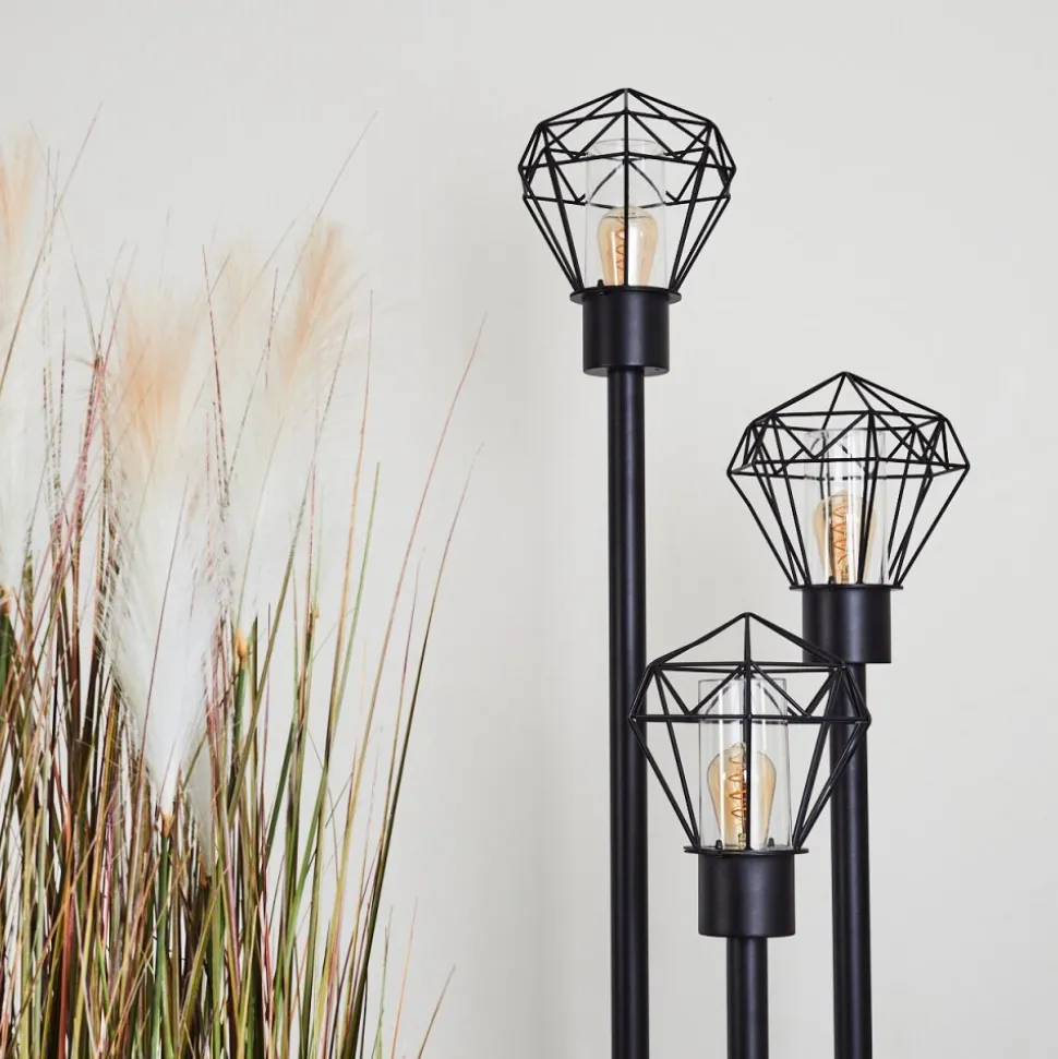Borne Lumineuse Solda Noir, 3 Lumieres