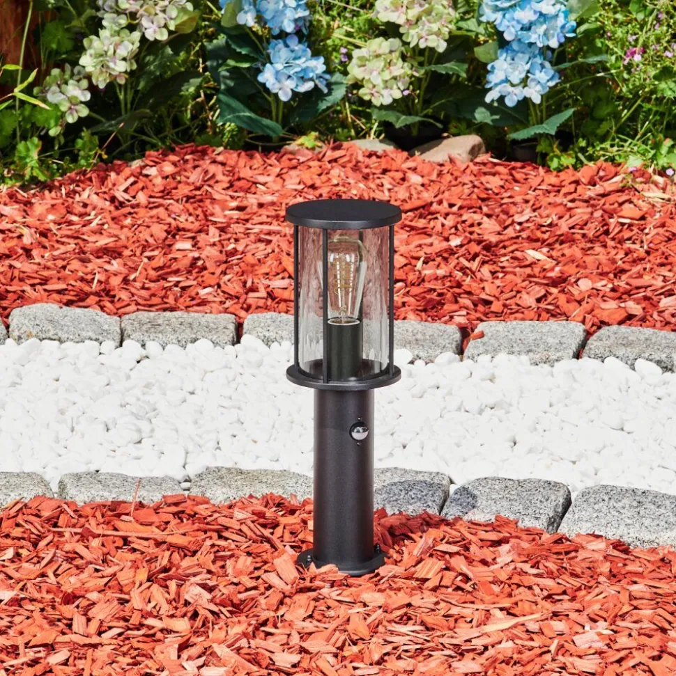 Borne Lumineuse Sumalao Noir, 1 Lumiere, Detecteur De Mouvement