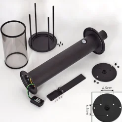 Borne Lumineuse Sumalao Noir, 1 Lumiere, Detecteur De Mouvement