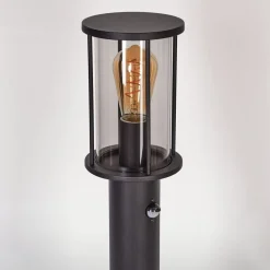 Borne Lumineuse Sumalao Noir, 1 Lumiere, Detecteur De Mouvement