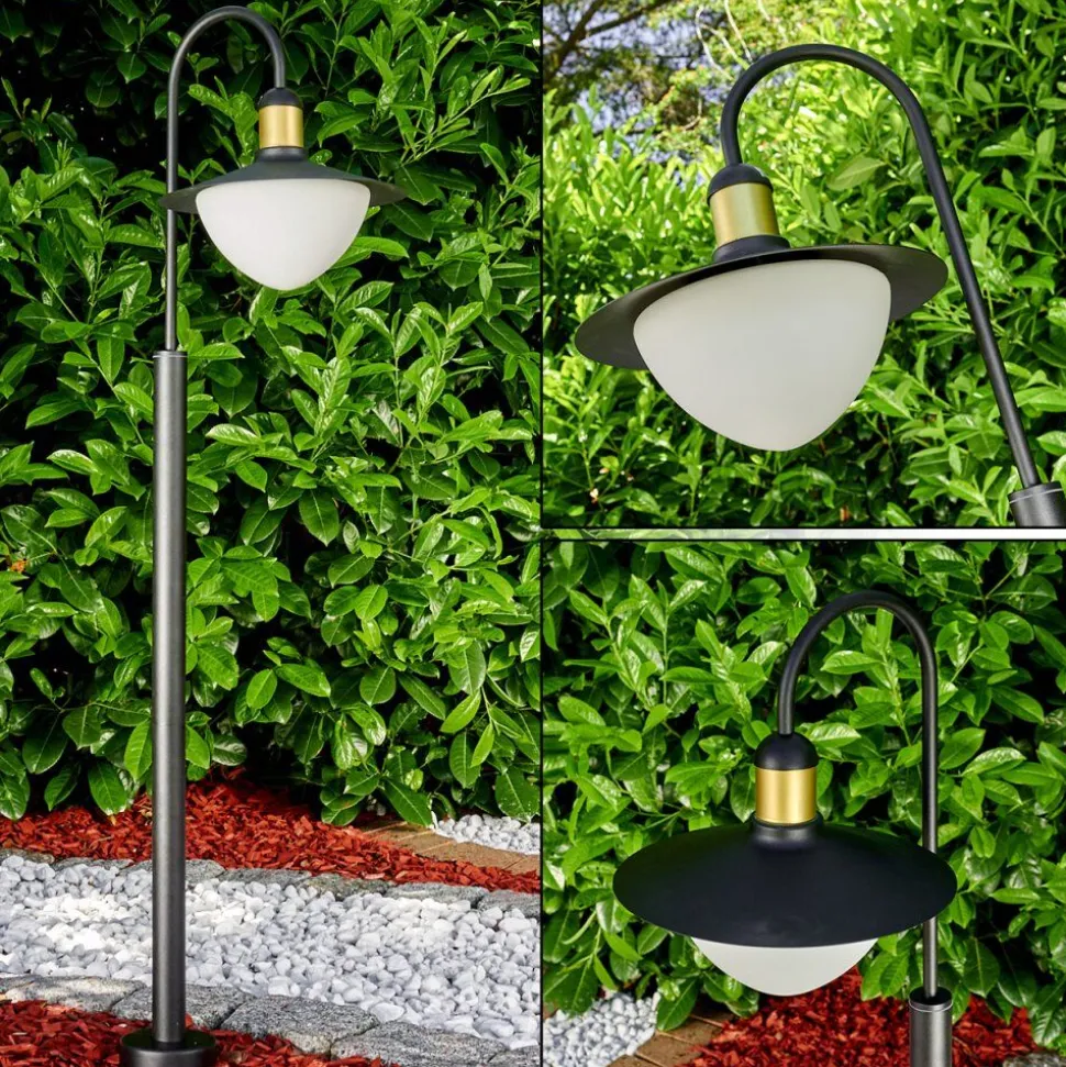 Borne Lumineuse Theux Noir, 1 Lumiere