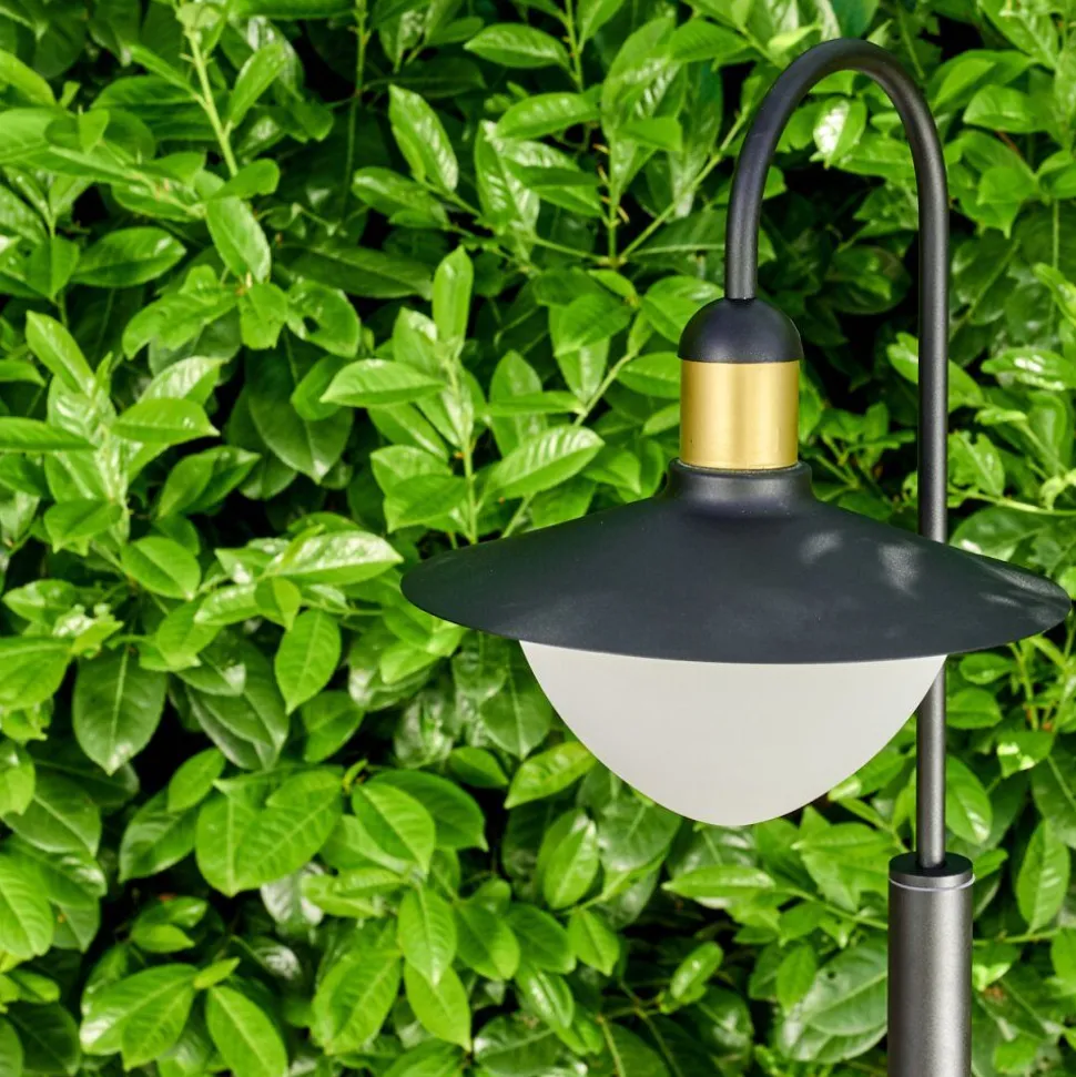 Borne Lumineuse Theux Noir, 1 Lumiere