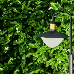 Borne Lumineuse Theux Noir, 1 Lumiere