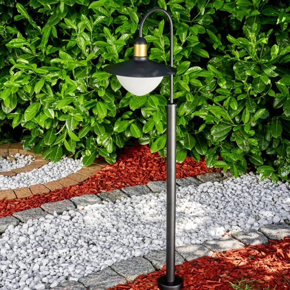 Borne Lumineuse Theux Noir, 1 Lumiere