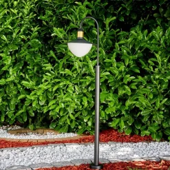 Borne Lumineuse Theux Noir, 1 Lumiere