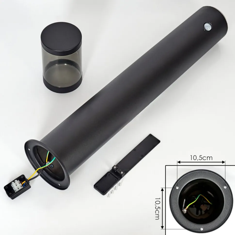 Borne Lumineuse Tolsona Noir, 1 Lumiere, Detecteur De Mouvement