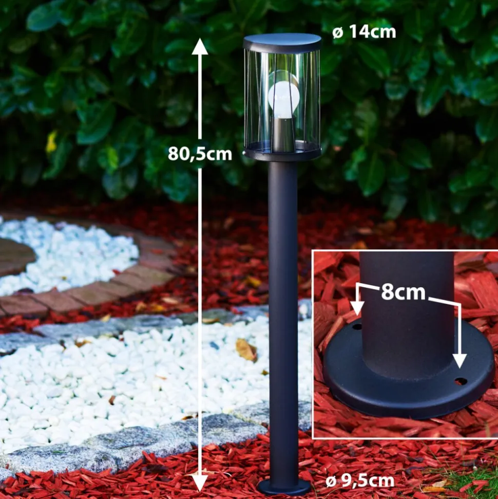 Borne Lumineuse Torsa Noir, 1 Lumiere