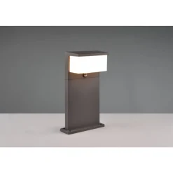 Borne Lumineuse Trio Nestos Led Anthracite, 1 Lumiere, Detecteur De Mouvement