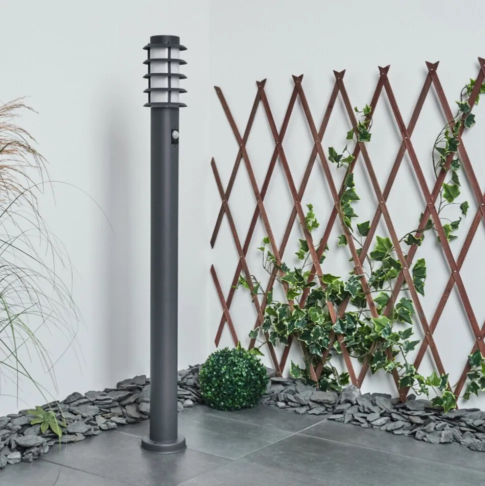 Borne Lumineuse Tunes Anthracite, 1 Lumiere, Detecteur De Mouvement