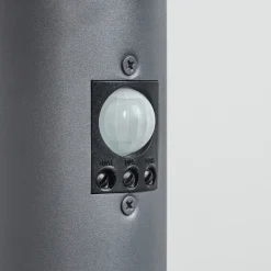 Borne Lumineuse Tunes Anthracite, 1 Lumiere, Detecteur De Mouvement