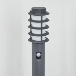 Borne Lumineuse Tunes Anthracite, 1 Lumiere, Detecteur De Mouvement