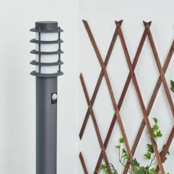 Borne Lumineuse Tunes Anthracite, 1 Lumiere, Detecteur De Mouvement