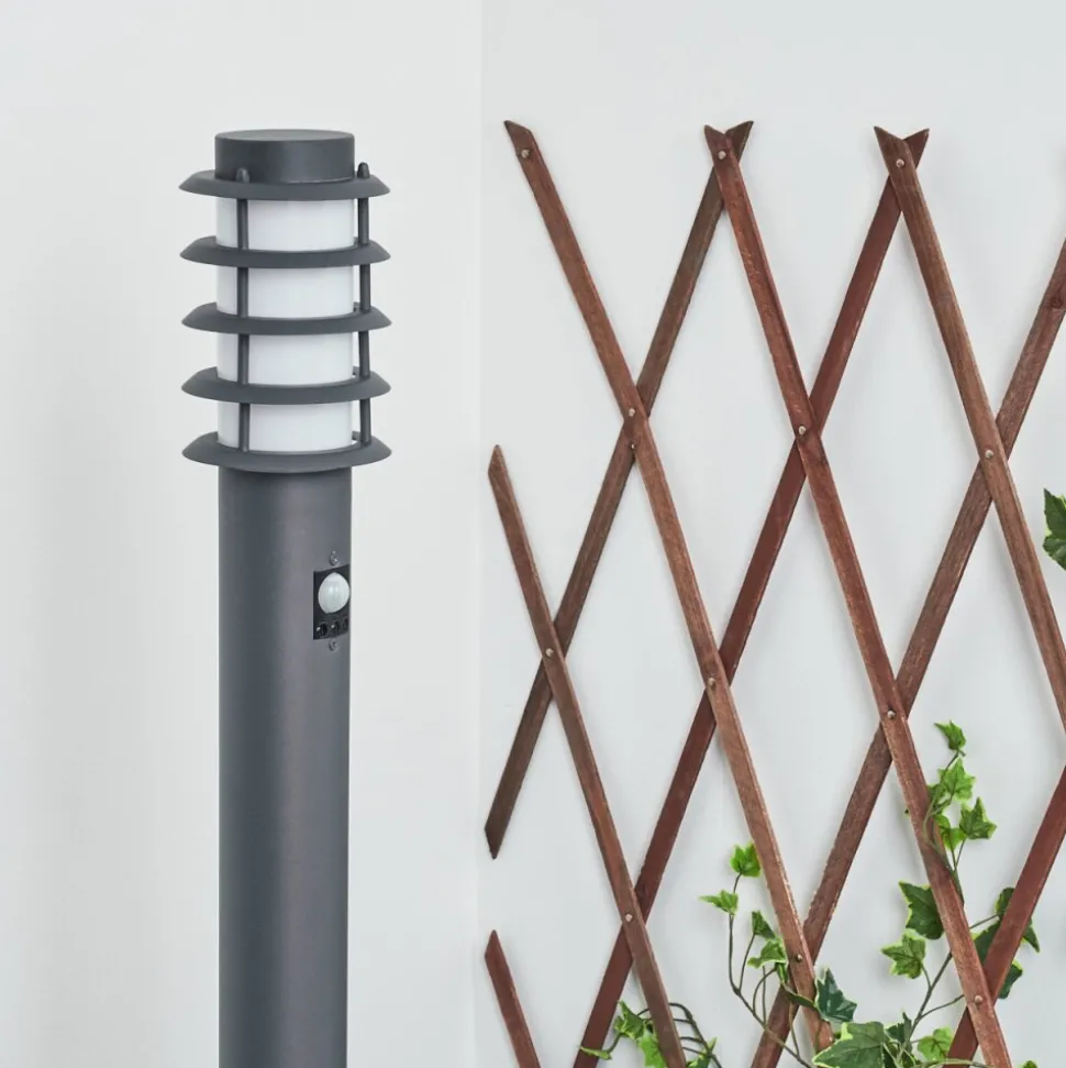 Borne Lumineuse Tunes Anthracite, 1 Lumiere, Detecteur De Mouvement
