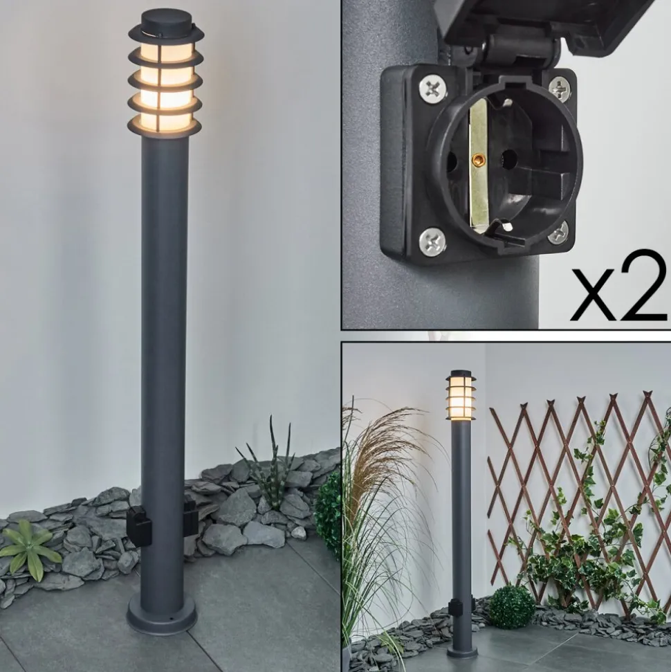 Borne Lumineuse Tunes Anthracite, 1 Lumiere