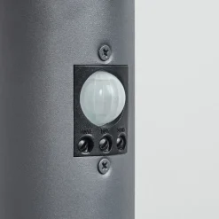 Borne Lumineuse Tunes Anthracite, 1 Lumiere, Detecteur De Mouvement