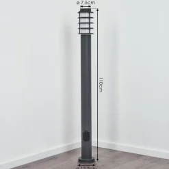 Borne Lumineuse Tunes Anthracite, 1 Lumiere