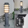 Borne Lumineuse Tunes Anthracite, 1 Lumiere, Detecteur De Mouvement