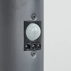 Borne Lumineuse Tunes Anthracite, 1 Lumiere, Detecteur De Mouvement
