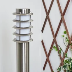 Borne Lumineuse Tunes Nickel Mat, 1 Lumiere