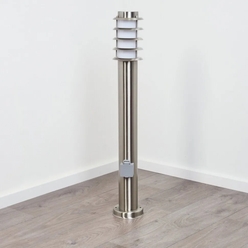 Borne Lumineuse Tunes Nickel Mat, 1 Lumiere