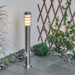 Borne Lumineuse Tunes Nickel Mat, 1 Lumiere
