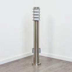 Borne Lumineuse Tunes Nickel Mat, 1 Lumiere