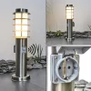 Borne Lumineuse Tunes Nickel Mat, 1 Lumiere, Detecteur De Mouvement