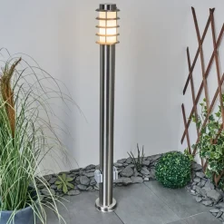 Borne Lumineuse Tunes Nickel Mat, 1 Lumiere