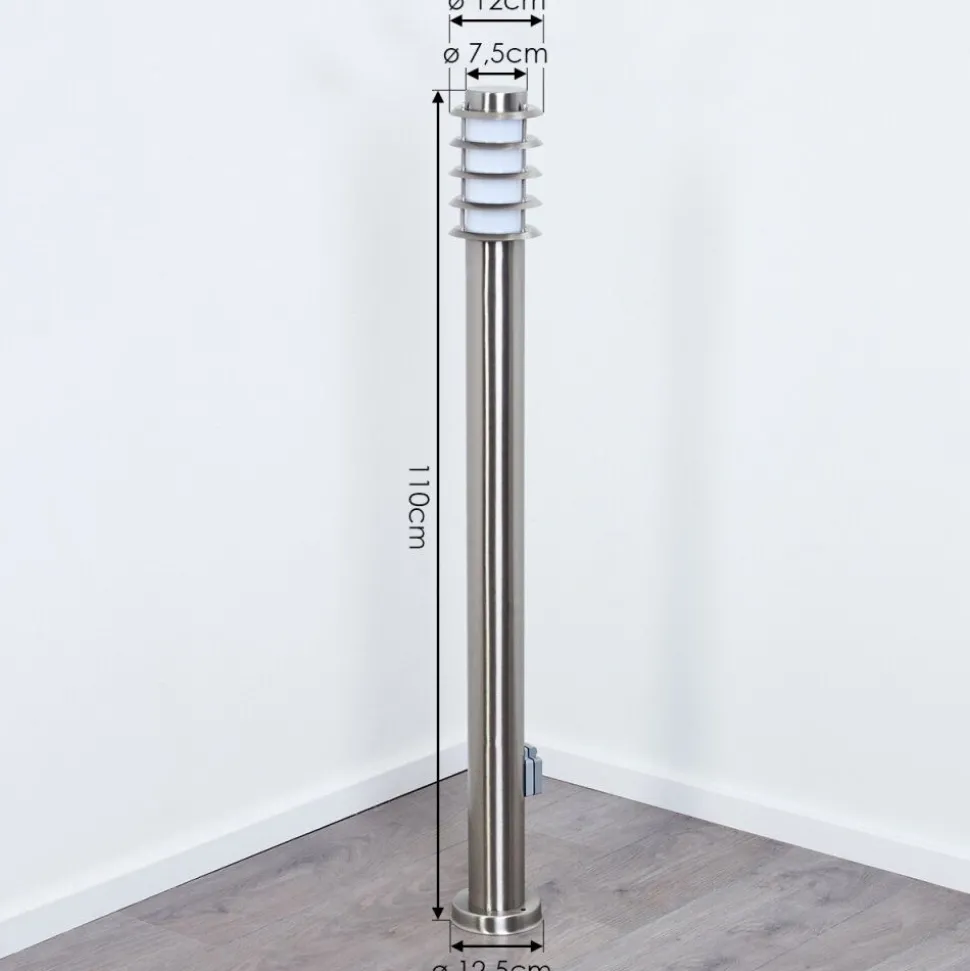 Borne Lumineuse Tunes Nickel Mat, 1 Lumiere