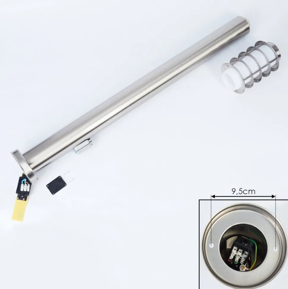 Borne Lumineuse Tunes Nickel Mat, 1 Lumiere