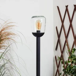 Borne Lumineuse Ystheim Noir, 1 Lumiere